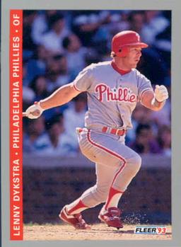 #488 Lenny Dykstra - Philadelphia Phillies - 1993 Fleer Baseball