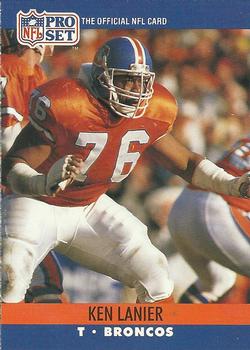 #488 Ken Lanier - Denver Broncos - 1990 Pro Set Football