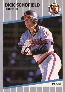 #488 Dick Schofield - California Angels - 1989 Fleer Baseball