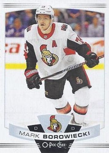 #488 Mark Borowiecki - Ottawa Senators - 2019-20 O-Pee-Chee Hockey