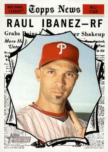#488 Raul Ibanez - Philadelphia Phillies - 2010 Topps Heritage Baseball
