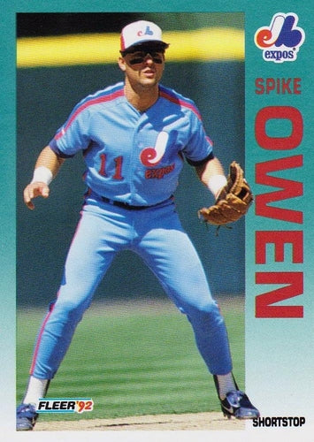 #488 Spike Owen - Montreal Expos - 1992 Fleer Baseball