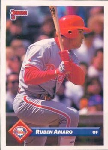 #488 Ruben Amaro - Philadelphia Phillies - 1993 Donruss Baseball