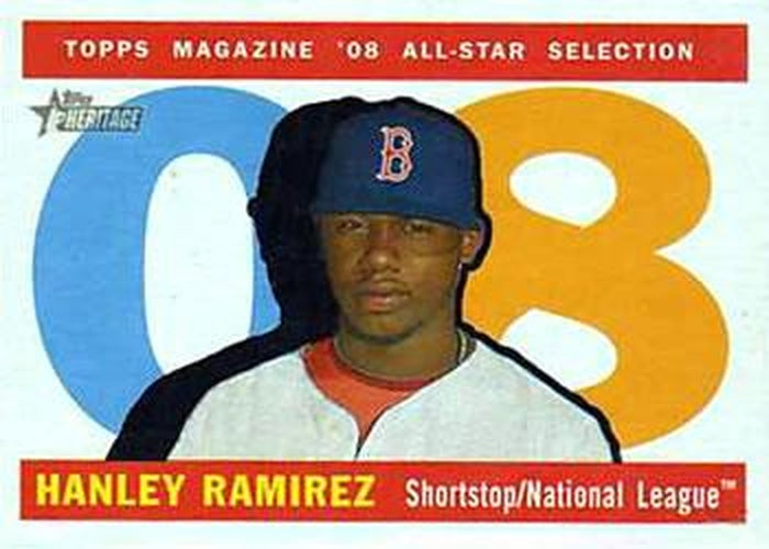 #488b Hanley Ramirez - Boston Red Sox - 2009 Topps Heritage Baseball