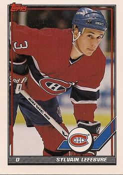 #489 Sylvain Lefebvre - Montreal Canadiens - 1991-92 Topps Hockey