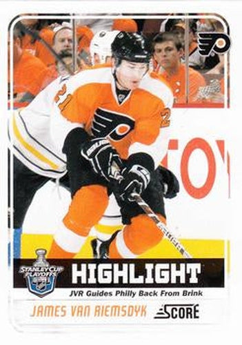 #489 James van Riemsdyk - Philadelphia Flyers - 2011-12 Score Hockey