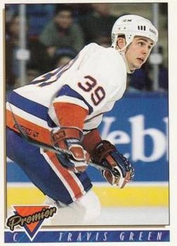 #489 Travis Green - New York Islanders - 1993-94 Topps Premier Hockey