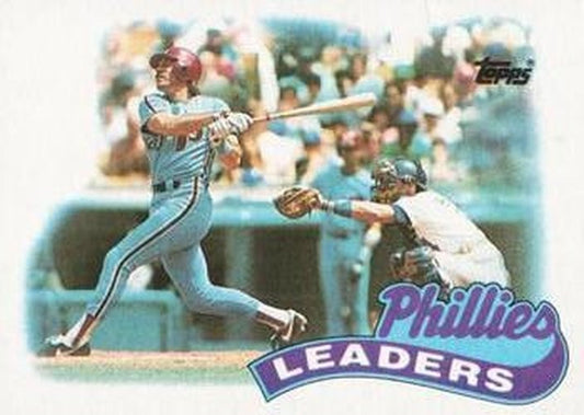 #489 Phillies Leaders - Philadelphia Phillies - 1989 Topps Baseball