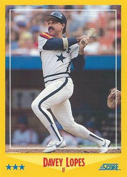 #489 Davey Lopes - Houston Astros - 1988 Score Baseball