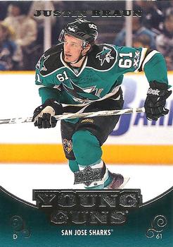 #489 Justin Braun - San Jose Sharks - 2010-11 Upper Deck Hockey