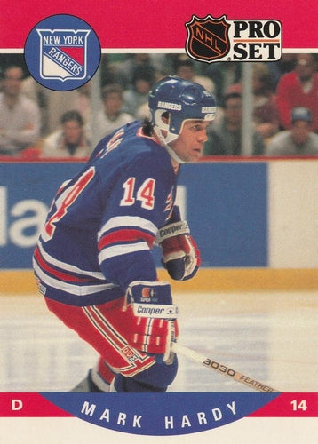 #489 Mark Hardy - New York Rangers - 1990-91 Pro Set Hockey