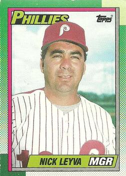 #489 Nick Leyva - Philadelphia Phillies - 1990 O-Pee-Chee Baseball