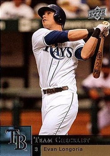 #489 Evan Longoria - Tampa Bay Rays - 2009 Upper Deck Baseball