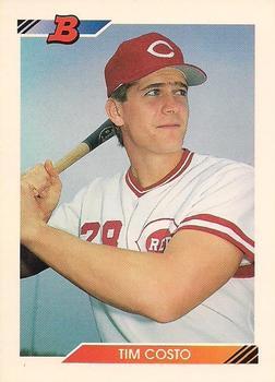 #489 Tim Costo - Cincinnati Reds - 1992 Bowman Baseball