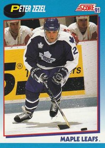 #489 Peter Zezel - Toronto Maple Leafs - 1991-92 Score Canadian Bilingual Hockey