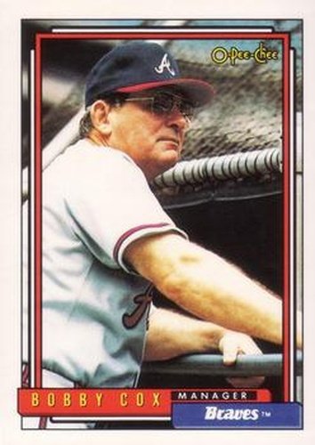 #489 Bobby Cox - Atlanta Braves - 1992 O-Pee-Chee Baseball