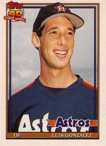 #48T Luis Gonzalez - Houston Astros - 1991 Topps Traded Baseball