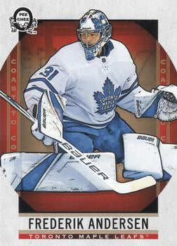 #48 Frederik Andersen - Toronto Maple Leafs - 2018-19 O-Pee-Chee Coast to Coast Hockey