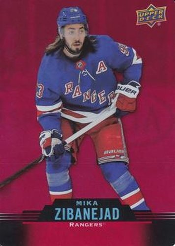 #DC-48 Mika Zibanejad - New York Rangers - 2020-21 Upper Deck Tim Hortons Hockey - Red Die Cut