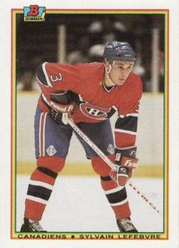 #48 Sylvain Lefebvre - Montreal Canadiens - 1990-91 Bowman Hockey
