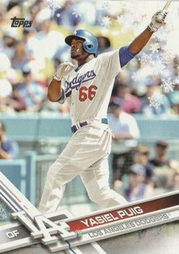 #HMW48 Yasiel Puig - Los Angeles Dodgers - 2017 Topps Holiday Baseball
