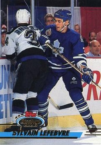 #48 Sylvain Lefebvre - Toronto Maple Leafs - 1993-94 Stadium Club Hockey