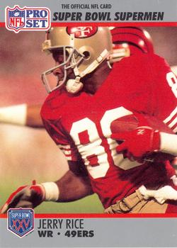 #48 Jerry Rice - San Francisco 49ers - 1990-91 Pro Set Super Bowl XXV Silver Anniversary Football