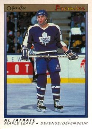#48 Al Iafrate - Toronto Maple Leafs - 1990-91 O-Pee-Chee Premier Hockey