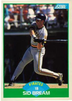 #48 Sid Bream - Pittsburgh Pirates - 1989 Score Baseball