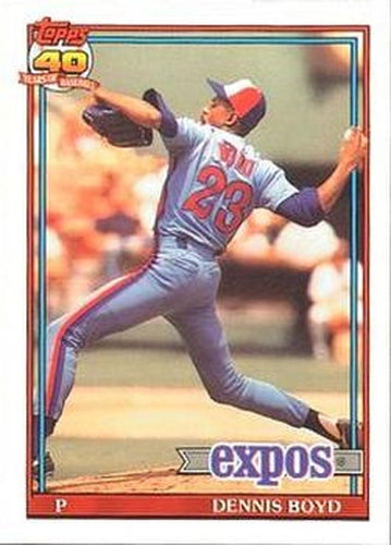 #48 Dennis Boyd - Montreal Expos - 1991 O-Pee-Chee Baseball