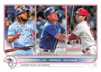 #48 AL HR Leaders Vladimir Guerrero Jr. / Salvador Perez / Shohei Ohtani - Toronto Blue Jays / Kansas City Royals / Los Angeles Angels - 2022 Topps Baseball