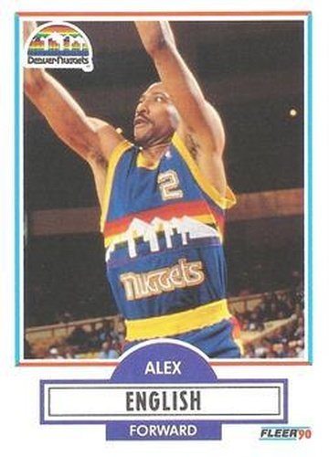 #48 Alex English - Denver Nuggets - 1990-91 Fleer Basketball