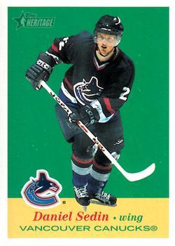 #48 Daniel Sedin - Vancouver Canucks - 2001-02 Topps Heritage Hockey