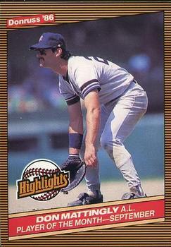 #48 Don Mattingly - New York Yankees - 1986 Donruss Highlights Baseball