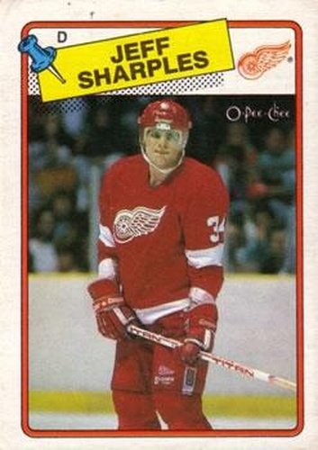 #48 Jeff Sharples - Detroit Red Wings - 1988-89 O-Pee-Chee Hockey