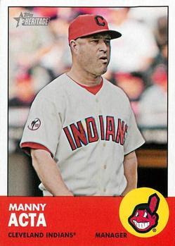 #48 Manny Acta - Cleveland Indians - 2012 Topps Heritage Baseball