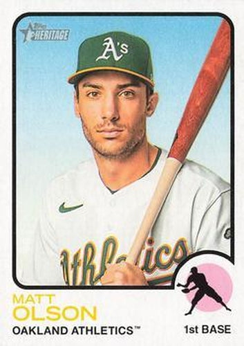 #48 Matt Olson - Oakland Athletics - 2022 Topps Heritage Baseball