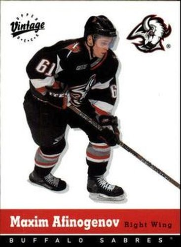 #48 Maxim Afinogenov - Buffalo Sabres - 2000-01 Upper Deck Vintage Hockey