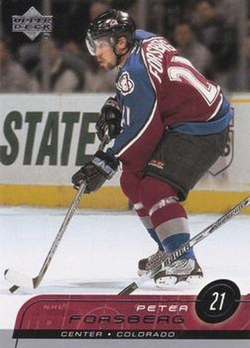 #48 Peter Forsberg - Colorado Avalanche - 2002-03 Upper Deck Hockey