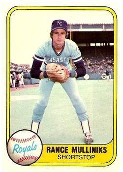 #48 Rance Mulliniks - Kansas City Royals - 1981 Fleer Baseball