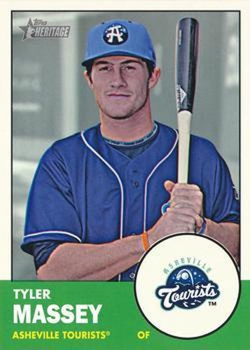 #48 Tyler Massey - Asheville Tourists - 2012 Topps Heritage Minor League Baseball