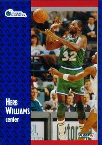 #48 Herb Williams - Dallas Mavericks - 1991-92 Fleer Basketball