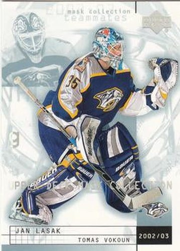 #48 Jan Lasak / Tomas Vokoun - Nashville Predators - 2002-03 Upper Deck Mask Collection Hockey