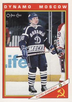 #48R Alexei Zhamnov - Dynamo Moscow - 1991-92 O-Pee-Chee Hockey - Sharks & Russians
