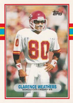 #48T Clarence Weathers - Kansas City Chiefs - 1989 Topps Traded Football