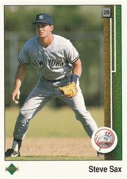 #748 Steve Sax - New York Yankees - 1989 Upper Deck Baseball