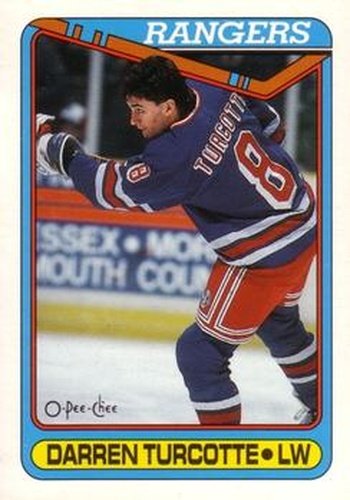 #48 Darren Turcotte - New York Rangers - 1990-91 O-Pee-Chee Hockey