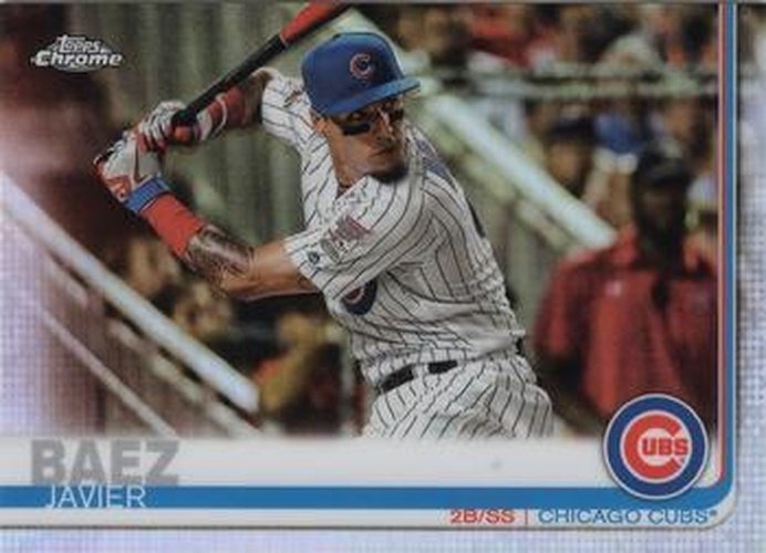 #48b Javier Baez - Chicago Cubs - 2019 Topps Chrome Baseball