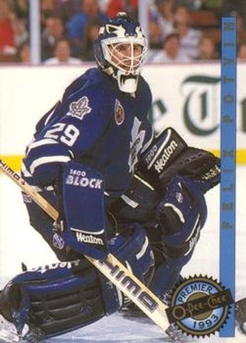 #4 Felix Potvin - Toronto Maple Leafs - 1992-93 O-Pee-Chee Premier Hockey - Top Rookies