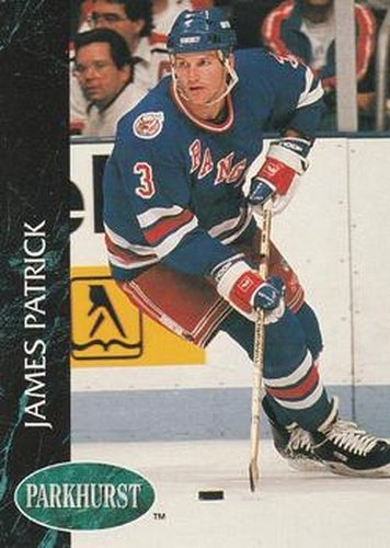 #113 James Patrick - New York Rangers - 1992-93 Parkhurst Hockey